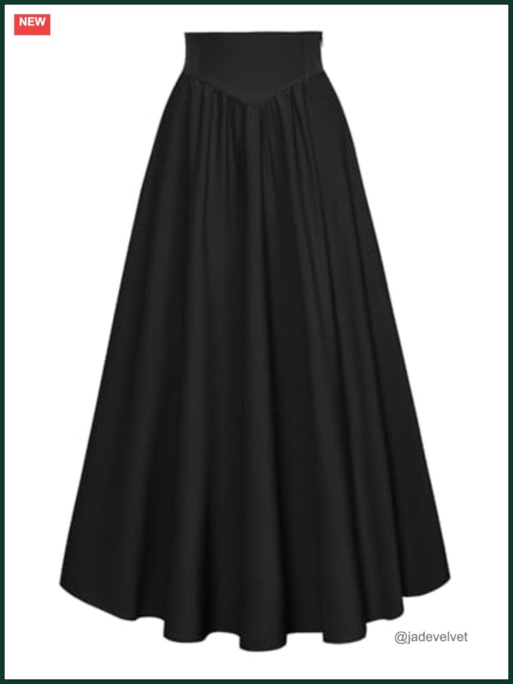 Renaissance Victorian Flowy Maxi Skirt High Waist A-Line Long Skirt